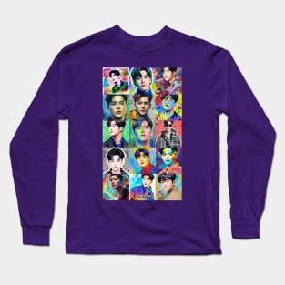 Rowoon SF9 로운 - colorful collage - fan art Long Sleeve T-Shirt